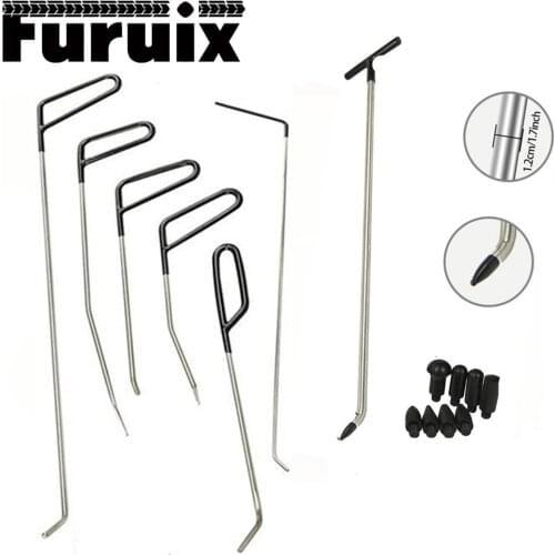 Dent Repair Tools Dent Repair Kit Rod Hook C Tap Down Push Hooks Hail Dent Removal Automobile Body Repair