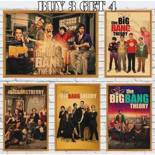 The Big Bang Theory Classic Tv Series Poster Kraft Paper Print Vintage Poster Home Decor Wall S Wall Art