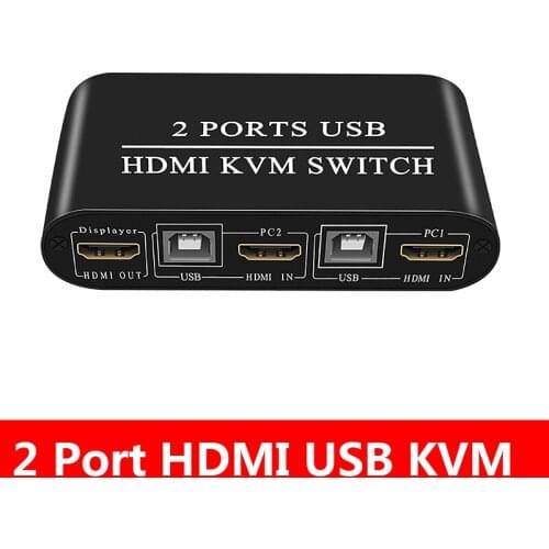 2 PC Sharing Keyboard Mouse Printer Plug And Paly Out 4K USB HD KVM Switch Box Video Display USB Switch Splitter USB CABLE