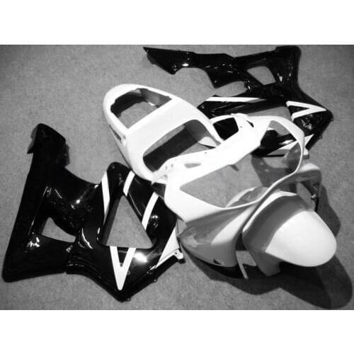 Injection mold Fairing Kit for pe CBR900RR 929 00 01 CBR 900RR CBR900 RR 2000 2001 ABS Black white Fairings set ST66