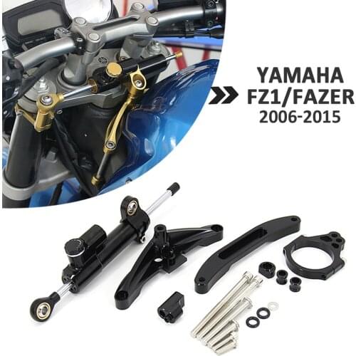 Steering Damper Motorcycle Accessories Bracket Set Stabilizer Linear Dampers Mounting Support For Yamaha FZ1 FAZER 2006-2015