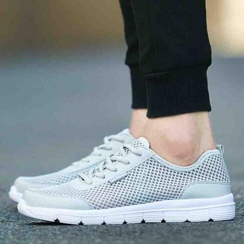 Masorini Hot Summer Mesh Shoes Men Lace-Up Sneakers Lightweight Breathable Popular Large Size 38-46 Casual Footwear WW-269