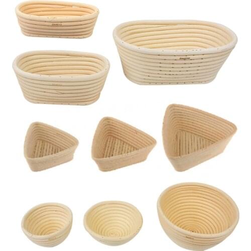 Fermentation Rattan Basket Baking Utensils Round Bread Basket Cloth Cover