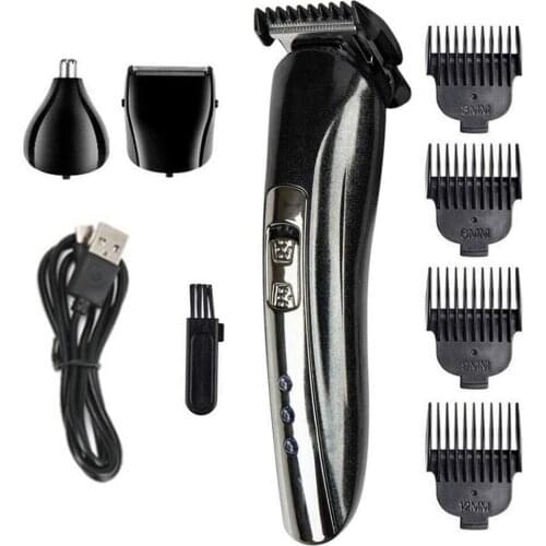 Electric Hair Clipper Set 3 In 1 Multifunctional Beard Shaver Rechargeable Cordless Hair Trimmers Haircut Grooming Kit For Men