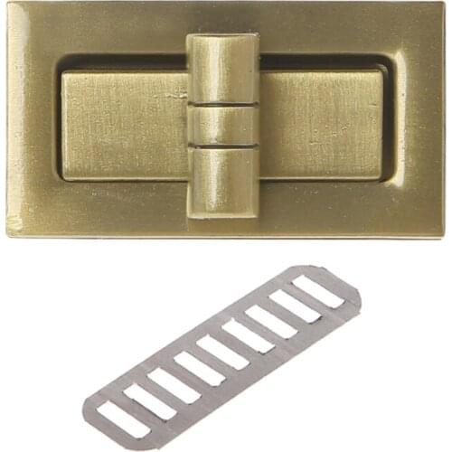 Metal Rectangle Shape Clasp Turn Locks Twist Lock DIY Handbag Bag Purse Hardware