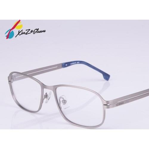 Stainless steel full frame retro glasses men and women with myopia flat light radiation color change glasses big frame tide