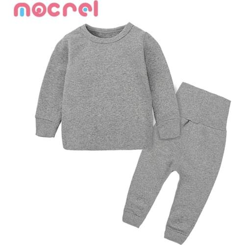 Spring And Autumn Period And The Leisure Wear Thick Section Mill Private Baby Care Belly Mao Suit Long-Sleeved Pants Baby Clothe