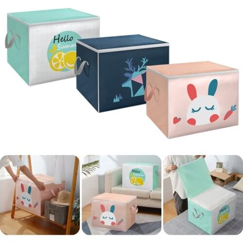 Underbed Clothes Wardrobe Storage Bags Foldable Fabric Storage Box With Lid Handles Cube Closet Organizer Home Storage Organizer
