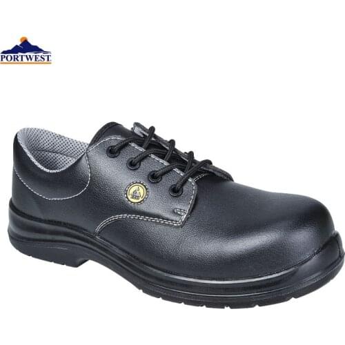 Portwest Compositelite ESD Laced Safety Shoe Lightweight Antistatic Footwear Oil resistant outsole Work Shoes