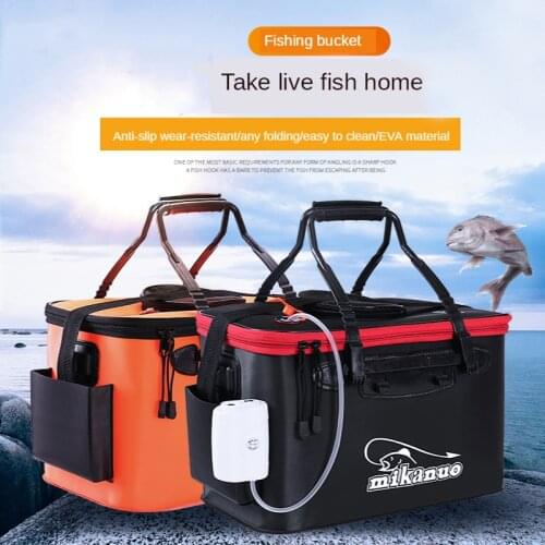 EVA Fishing Bags Portable Multifunction Foldable Fishing Bucket Live Fish Box Camping Water Container Fishing Tackle Storage Box