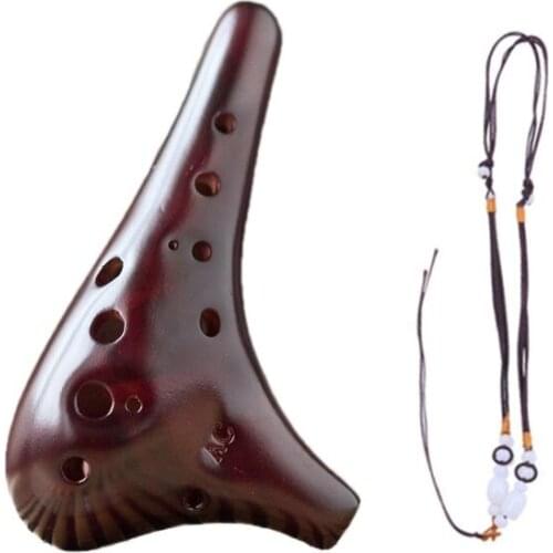 Professional 12 Hole Alto C Ocarina Classic Smoked Strawfire Masterpiece Collectible