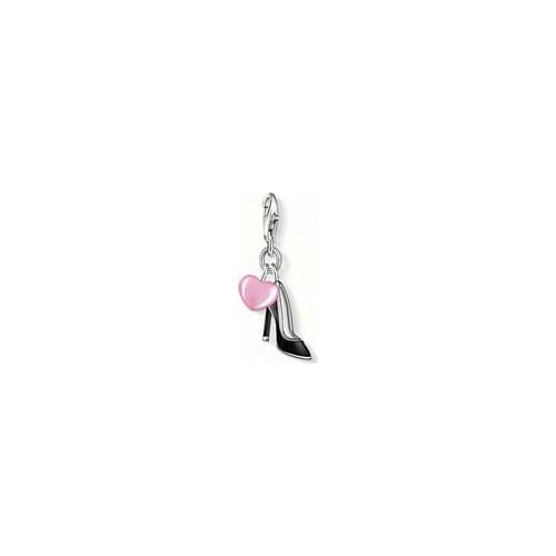 Pink Heart & Black High Heelsr Diy Charms Fit Bracelets & Neckalce Making Jewelry For Women Encantos SCH0582