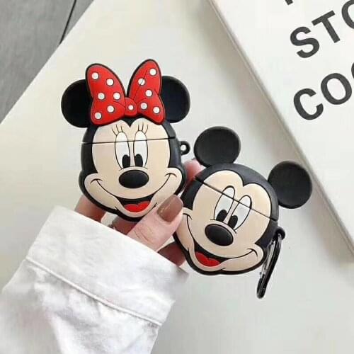 Disney Cartoon Mickey Minne Silicone Cases For Airpods 1 2 Protective Bluetooth Wireless Earphone Charging Cover For Airpods Pro