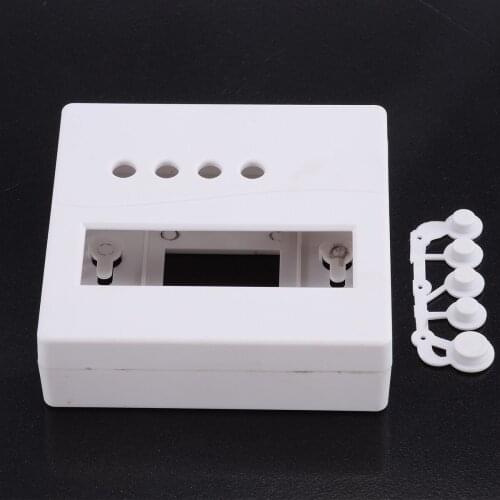 Waterproof White Cover Plastic Electronic Cable Project Box Enclosure Case for DIY LCD1602 with Button Caps