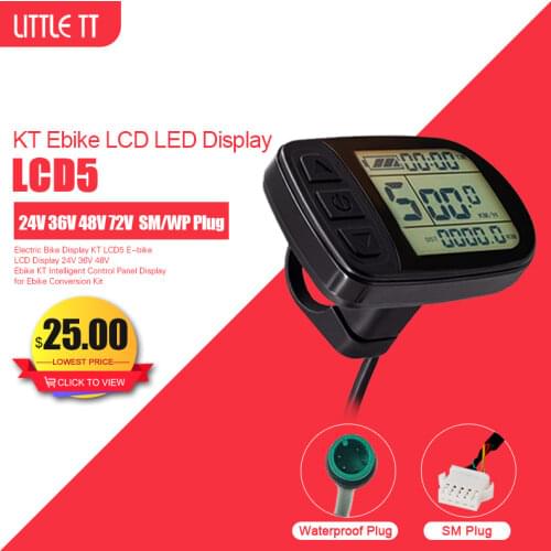 Electric Bike Kunteng Display LCD5 24V 36V 48V 72V eBike KT LCD led Display For Electric Bicycle Conversion Kit