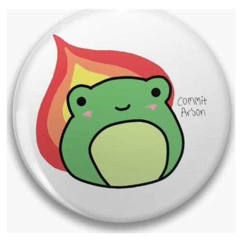 Arson Frog Customizable Soft Button Pin Badge Cute Lover Women Hat Collar Cartoon Creative Fashion Decor Metal Clothes