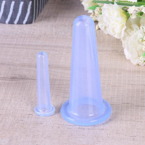 2pcs Silicone Cupping Suction Can Vacuum Face Massage Cup for Facial Leg Arm Relaxation Household Health Care Tool