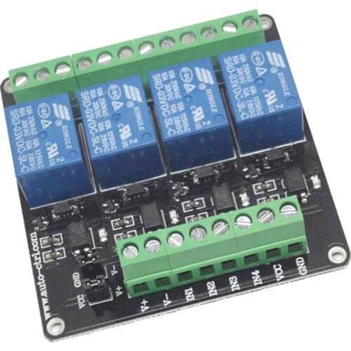 4 Channel 3V Relay Module Relay Expansion Board with Optocoupler Isolation DC 5V 4-Channel Relay Module