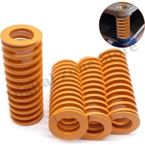 4pcs 3D Printer Springs 10x25mm Heat Bed Compression Mould Spring Light Load Compatible with Ender 3 CR-10 CR-10S