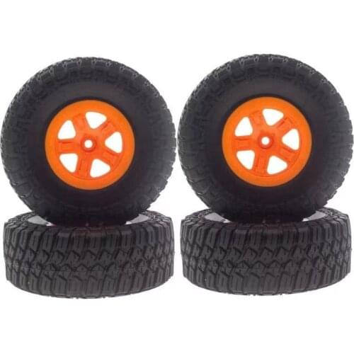 4PCS 120MM RC Car Rubber Tires Wheel Rim Set for 1/10 Short Course Truck Traxxas Slash Tamiya HPI Kyosho Redcat ARRMA