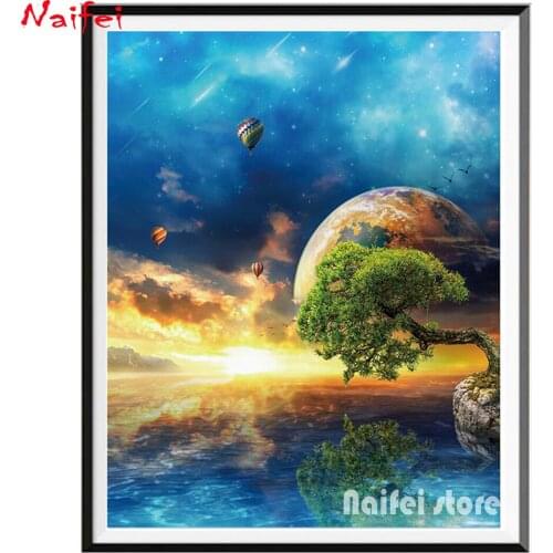 Abstract starry landscape Diamond Painting scenery Round Full Drill Nouveaute DIY Mosaic Embroidery 5D Cross Stitch home decor