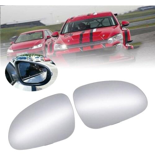 Car ABS + Glass Left & Right Rearview Mirror Heated Decoration Side Wing Mirror Accessories For VW Golf 5 2006 2007 2008 2009