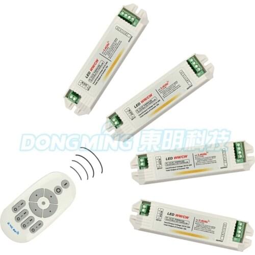 Free Shipping 1pcs RF Wireless Touch Panel Remote + 4pcs DC12-24V 12A LED color temperature controller for LED Light,5set/lot