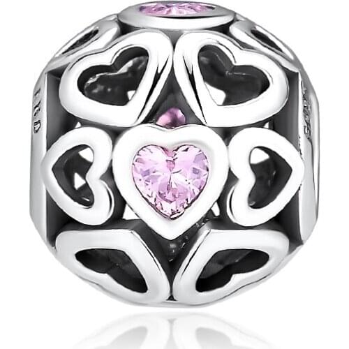 Beads fit for Pandora Bracelets Love All Around charms 100% 925 Sterling Silver Jewelry Free Shipping
