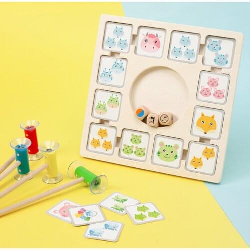 Children Montessori Wooden Educational Toys Animal Fun Board games parent-child Interactive Game Kids Gifts