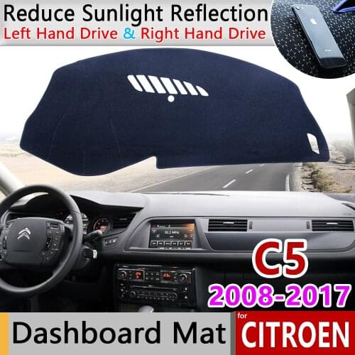 For Citroen C5 2008 2009 2010 2011 2012 2013 2014 2015 2016 2017 MK2 Anti-Slip Mat Dashboard Cover Sunshade Dashmat Accessories