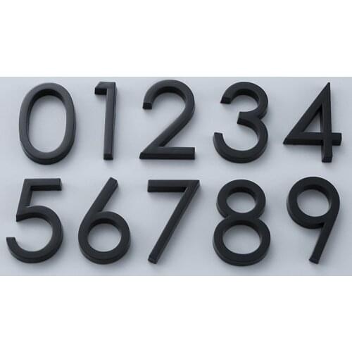 Gate Digits 0 to 9 Plastic Number Tag Numeral Door Plaque House Drawer Sign Plating Hotel Home Office Sticker Address Door Label