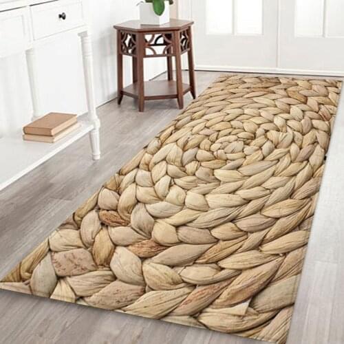 Printed Endless Welcome Entrance Mats Flannel Absorbent Bathroom Floor Rugs Doormat Non-slip Kitchen Area Rug Bedroom Carpet