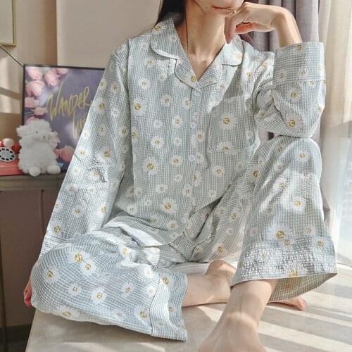 Floral Printed Cotton Maternity Nursing Sleepwear Sets Loose Feeding Pajamas Suits Clothes for Pregnant Women Pregnancy Home