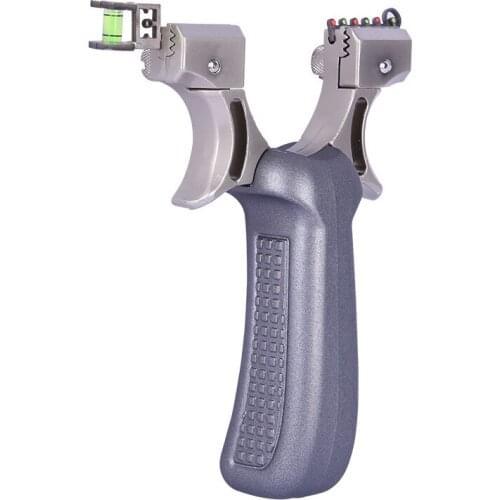 Toys For Children Slingshot Alloy Flat Skin Slingshot With Level Aiming Without Binding Clip Slingshot Precision Catapult