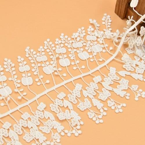 Exquisite Apple Lace Trim Milk Silk Tassel Water Soluble Embroidery Seweing Accessories Home Textile Material