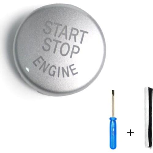 Car Engine Start Stop Switch Button Replace Cover For BMW E60 E70 E71 E90 E92 Silver