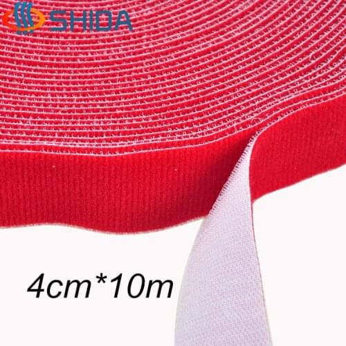 Colorful Reusable 4cm*10meters Free Cutting Back to Back Cerclage Band Hook Loop Tape,Fastener Computer Nylon Cable Ties Straps