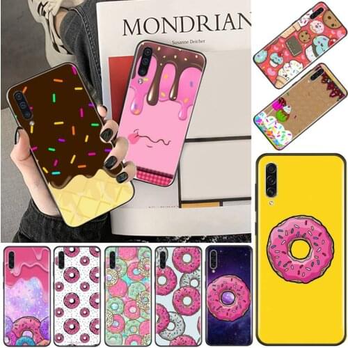 Donuts Kawaii Pink sweet Phone Case For Samsung Galaxy A 3 6 7 8 10 21 01 11 31 91 10S 20S 30S 50S PLUS
