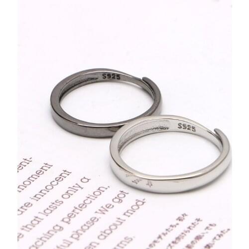 2 Pcs Sun Moon Matching Couple Friendship Lover Open Adjustable Rings Set Minimalist Engagement Wedding Rings Lovers Kit