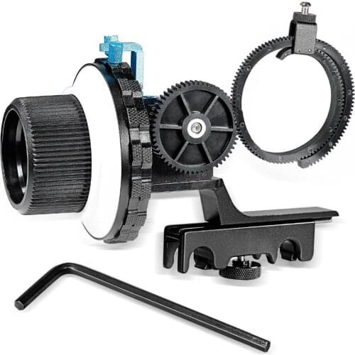Neewer A-B Stop Follow Focus with Quick Release and Gear Ring Belt Mount for DSLR Cameras Camcorder Fits Shoulder Supports