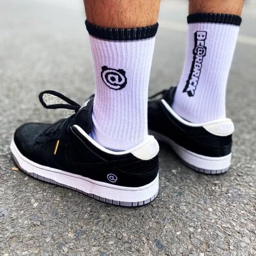 Adult Crew Street Fashion Socks Streetwear Cute Kawai Cartoon Combed Cotton Funny Bear Brick Head Casual Meia Preppy Creative