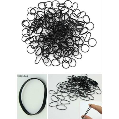 One-time mini rubber band,2*20mm soft elastic band non-slip small hair band 320pcs/bag