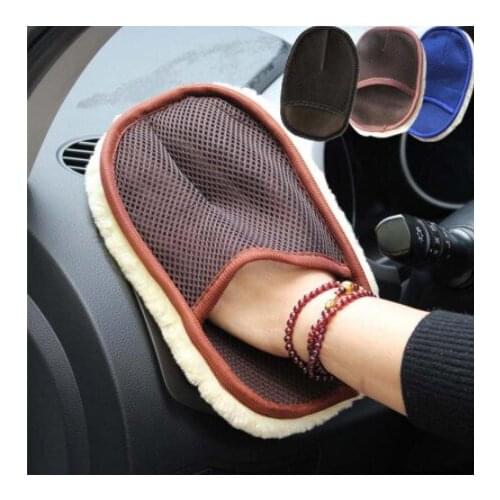 1pc wool car wash gloves car polish gloves clean polishing plush bear paws washing tools car accessories