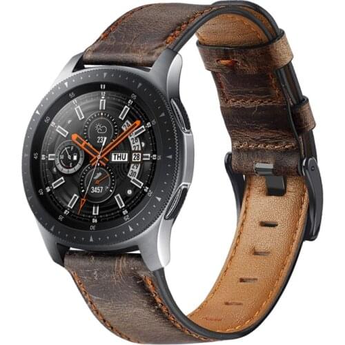 Band for huawei watch gt 2 46mm Samsung Gear S3 Frontier/classic Galaxy Watch 3 45mm 46mm strap 22mm Genuine Leather wrist belt