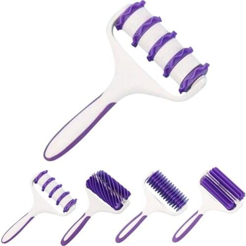 Biscuit Rolling Crimped Cutter Silicone Wheel Roller Dough Pastry Press Mould Lattice Roller Baking Tools Kitchen Accessories