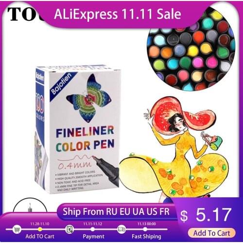 Fineliner Pens, 12-100Colors Fine Point Color Pens Set 0.4mm Fine Tip Colored Pens Drawing Pen for Gournaling, Writing Note
