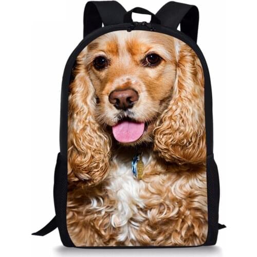 Casual Women Backpacks American Cooker Spaniel Printing Children Rucksack Daily School Daypack Girls Kids Satchel