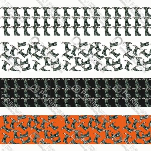 1-1/2" Greyhound Cartoon Dog Printed Lanyard/Grosgrain/Satin Ribbon Design Customized for DIY Hair Craft Supplies Sewing 50 Yard
