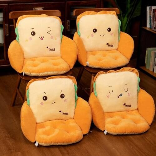Lovely Plush Creative Toast Bread Car Chair Waist Pillow Soft Nice Cushion For Girlfriend Valentines Day Gifts