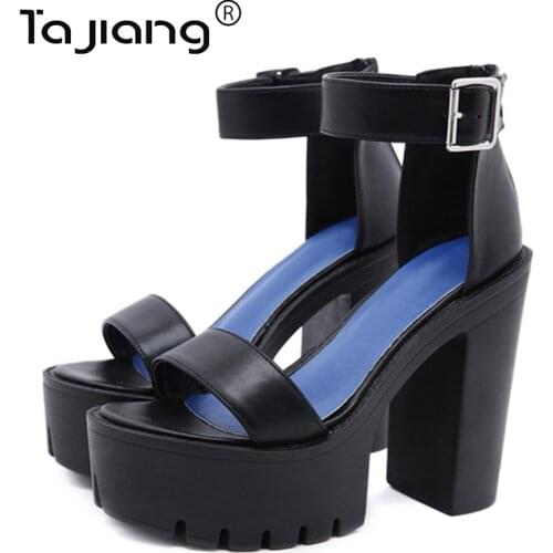 Ta Jiang Summer New height increase womens shoes metal buckle Roman thick-soled wedge sandals gladiator shoes T163-2